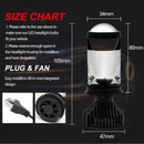 2 PCS T9 H4 6500K / DC9-32V / 8000LM Car LED Headlight(Black)