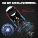 2 PCS T9 H4 6500K / DC9-32V / 8000LM Car LED Headlight(Black)