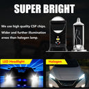 2 PCS T9 H4 6500K / DC9-32V / 8000LM Car LED Headlight(Black)