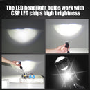 2 PCS T9 H4 6500K / DC9-32V / 8000LM Car LED Headlight(Black)