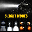 DC9-30V / 6000K / 3000K / 20000LM 5.75 inch Motorcycle Gradient Headlight