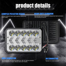 DC9-30V / 200W / 20000LM / IP67 5 inch Truck Running Water Turn Signal LED Dynamic Blinker Side Light
