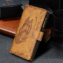 For iPhone 8 Plus / 7 Plus Flying Butterfly Embossing Pattern Zipper Horizontal Flip Leather Case with Holder & Card Slots & Wallet(Brown)
