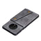 For OnePlus 7T Shockproof Magnetic PU + TPU Protective Case with Card Slots(Grey)