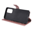 For OPPO A93 5G / A74 5G Pressed Printing Butterfly Pattern Horizontal Flip PU Leather Case with Holder & Card Slots & Wallet & Lanyard(Rose Gold)