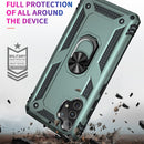 For Samsung Galaxy A53 / A53s / A32 4G Shockproof TPU + PC Protective Case with 360 Degree Rotating Holder(Green)