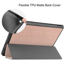 For Amazon Kindle Fire HD 10 (2021) Custer Texture Horizontal Flip Leather Case with Three-folding Holder & Sleep / Wake-up Function(Rose Gold)