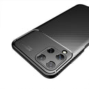For Samsung Galaxy A22 4G Carbon Fiber Texture Shockproof TPU Case(Blue)