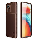For Xiaomi Redmi Note 10 Pro 5G Carbon Fiber Texture Shockproof TPU Case(Brown)
