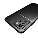 For Xiaomi Redmi Note 10 Pro 5G Carbon Fiber Texture Shockproof TPU Case(Brown)
