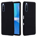 For Sony Xperia 10 III Pure Color Liquid Silicone Shockproof Full Coverage Case(Black)