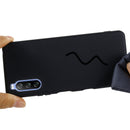For Sony Xperia 10 III Pure Color Liquid Silicone Shockproof Full Coverage Case(Black)