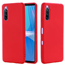 For Sony Xperia 10 III Pure Color Liquid Silicone Shockproof Full Coverage Case(Red)