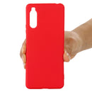 For Sony Xperia 10 III Pure Color Liquid Silicone Shockproof Full Coverage Case(Red)