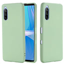 For Sony Xperia 10 III Pure Color Liquid Silicone Shockproof Full Coverage Case(Green)