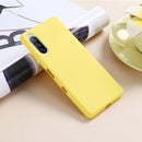 For Sony Xperia 10 III Pure Color Liquid Silicone Shockproof Full Coverage Case(Yellow)