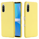 For Sony Xperia 10 III Pure Color Liquid Silicone Shockproof Full Coverage Case(Yellow)