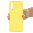 For Sony Xperia 10 III Pure Color Liquid Silicone Shockproof Full Coverage Case(Yellow)