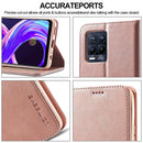 For OPPO Realme 8 / 8 Pro LC.IMEEKE Calf Texture Horizontal Flip Leather Case, with Holder & Card Slots & Wallet(Rose Gold)