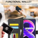 For OPPO Realme 8 / 8 Pro LC.IMEEKE Calf Texture Horizontal Flip Leather Case, with Holder & Card Slots & Wallet(Black)