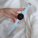 20mm T-shaped Buckle Silicone Watch Band(Lake Blue)