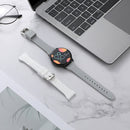 22mm T-shaped Buckle Silicone Watch Band(Cloudy Grey)