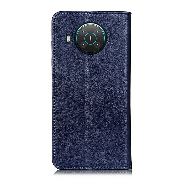 For Nokia X10 / X20 Magnetic Crazy Horse Texture Horizontal Flip Leather Case with Holder & Card Slots & Wallet(Blue)