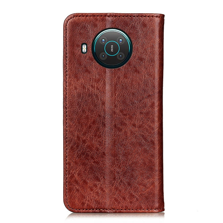 For Nokia X10 / X20 Magnetic Crazy Horse Texture Horizontal Flip Leather Case with Holder & Card Slots & Wallet(Brown)