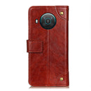 For Nokia X10 / X20 Copper Buckle Nappa Texture Horizontal Flip Leather Case with Holder & Card Slots & Wallet(Brown)