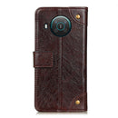 For Nokia X10 / X20 Copper Buckle Nappa Texture Horizontal Flip Leather Case with Holder & Card Slots & Wallet(Coffee)
