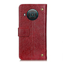 For Nokia X10 / X20 Copper Buckle Nappa Texture Horizontal Flip Leather Case with Holder & Card Slots & Wallet(Wine Red)