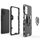 For vivo V21 Shockproof PC + TPU Protective Case with Magnetic Ring Holder(Navy Blue)