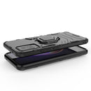 For vivo V21 Shockproof PC + TPU Protective Case with Magnetic Ring Holder(Navy Blue)