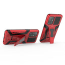 For OPPO F19 Pro+ 5G War Chariot Series Armor All-inclusive Shockproof PC + TPU Protective Case with Invisible Holder(Red)