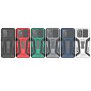 For OPPO F19 Pro+ 5G War Chariot Series Armor All-inclusive Shockproof PC + TPU Protective Case with Invisible Holder(Red)