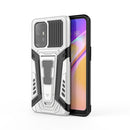 For OPPO F19 Pro+ 5G War Chariot Series Armor All-inclusive Shockproof PC + TPU Protective Case with Invisible Holder(White)
