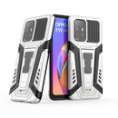 For OPPO F19 Pro+ 5G War Chariot Series Armor All-inclusive Shockproof PC + TPU Protective Case with Invisible Holder(White)