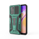 For OPPO F19 Pro+ 5G War Chariot Series Armor All-inclusive Shockproof PC + TPU Protective Case with Invisible Holder(Green)