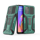 For OPPO F19 Pro+ 5G War Chariot Series Armor All-inclusive Shockproof PC + TPU Protective Case with Invisible Holder(Green)