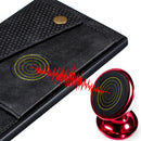 For OPPO A74 4G Double Buckle PU + TPU Shockproof Magnetic Protective Case with Card Slot & Holder(Black)