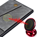 For Xiaomi Mi 11 Ultra Double Buckle PU + TPU Shockproof Magnetic Protective Case with Card Slot & Holder(Grey)