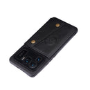 For Xiaomi Mi 11 Ultra Double Buckle PU + TPU Shockproof Magnetic Protective Case with Card Slot & Holder(Black)