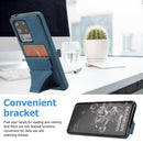 For Samsung Galaxy S20 Ultra-thin Shockproof Protective Case with Holder & Metal Magnetic Function(Blue)