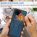 For Samsung Galaxy S20 Ultra-thin Shockproof Protective Case with Holder & Metal Magnetic Function(Blue)