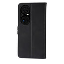 For Huawei P50 Pro Embossed Happy Cat Pattern Horizontal Flip Leather Case with Holder & Card Slots & Wallet(Black)