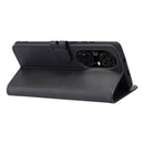 For Huawei P50 Pro Embossed Happy Cat Pattern Horizontal Flip Leather Case with Holder & Card Slots & Wallet(Black)