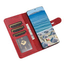 For Huawei P50 Pro Embossed Happy Cat Pattern Horizontal Flip Leather Case with Holder & Card Slots & Wallet(Red)