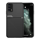 For OPPO Realme GT 5G Classic Tilt Strip Grain Magnetic Shockproof PC + TPU Case(Black)