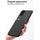 For OPPO Realme GT 5G Classic Tilt Strip Grain Magnetic Shockproof PC + TPU Case(Black)