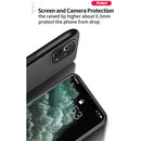 For Xiaomi Mi 11 Lite 5G Classic Tilt Strip Grain Magnetic Shockproof PC + TPU Case(Black)